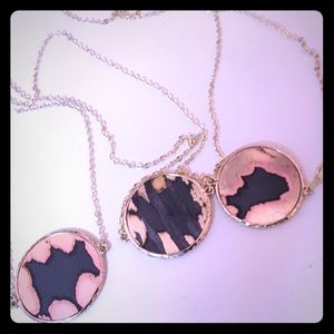 Picture Agate 14k gold layering necklaces 💫✨